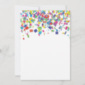 レインボー紙吹雪 | 誕生日パーティーの招待 招待状 (裏面)