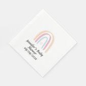 レインボー素朴エレガントベイビーシャワー男女中立 スタンダードランチョンナプキン (角)