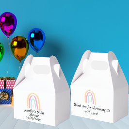レインボー素朴エレガントベイビーシャワー男女中立 フェイバーボックス