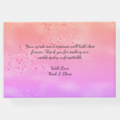 レインボー結婚のカラフルトレンディー ゲストブック (裏面)