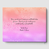 レインボー結婚のカラフルトレンディー ゲストブック (裏面)