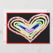 レインボー結婚のハートフラットカード シーズンカード (正面)