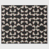 レインボー結婚のハート包装紙 ラッピングペーパー (フラット)