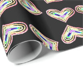 レインボー結婚のハート包装紙 ラッピングペーパー (ロールコーナー)