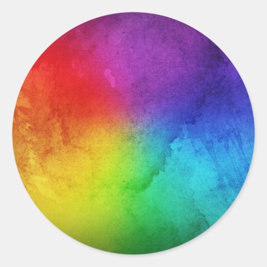 レインボー結婚のパーソナライズ封筒用シールシール ラウンドシール (正面)