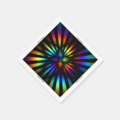 レインボー結婚のブラックパーソナライズナプキン スタンダードカクテルナプキン (角)