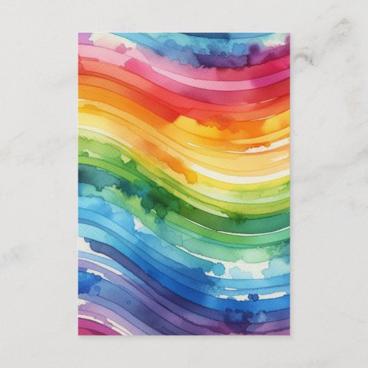 レインボー結婚ケーキ エンクロージャーカード (裏面)