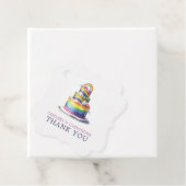 レインボー結婚ケーキ フェイバータグ (インサイチュ)