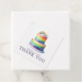 レインボー結婚ケーキ フェイバータグ (インサイチュ)