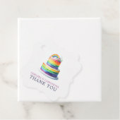 レインボー結婚ケーキ フェイバータグ (インサイチュ)