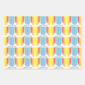 レインボー結婚ズエレガントパーソナライズされた ラッピングペーパーシート (正面2)