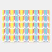 レインボー結婚ズエレガントパーソナライズされた ラッピングペーパーシート (正面)