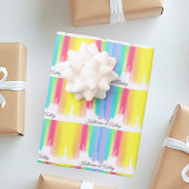 レインボー結婚ズエレガントパーソナライズされた ラッピングペーパーシート