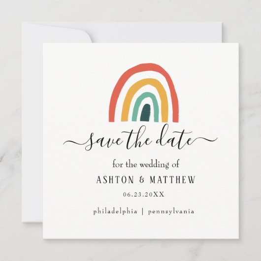 レインボー結婚ズカード (正面)