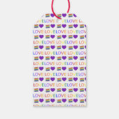 レインボー結婚ズケーキ切り愛は愛 ギフトタグ (裏面)