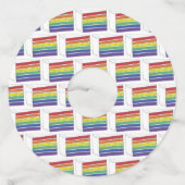 レインボー結婚ズケーキ切りLGBTゲイプライド ワイングラスタグ (裏面)