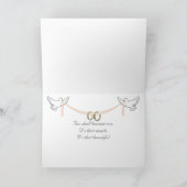 レインボー結婚ズデイジーブーケ カード (内部)