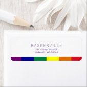 レインボー結婚フラッグ ラベル (インサイチュ)