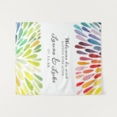 レインボー結婚式ポスター タペストリー (正面(横))