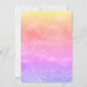 レインボー結婚式招待状カラフルトレンディーラブ 招待状 (裏面)