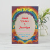 レインボー結婚式招待状 招待状 (スタンド正面)