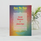 レインボー結婚式招待状 招待状 (スタンド正面)