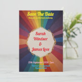 レインボー結婚式招待状 招待状 (スタンド正面)