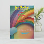 レインボー結婚式招待状 招待状 (スタンド正面)