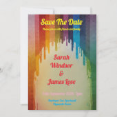 レインボー結婚式招待状 招待状 (正面)