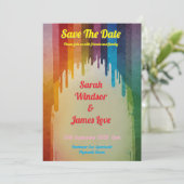 レインボー結婚式招待状 招待状 (スタンド正面)