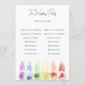 レインボー結婚式 プログラム (裏面)