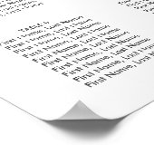 レインボー結婚紙吹雪のシーティングプランチャート ポスター (角)