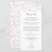 レインボー結婚紙吹雪サンキュー座席表 メニュー (正面/裏面)