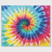 レインボー絞り染めカスタムカラー ラッピングペーパー (フラット)