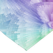 レインボー絞り染めカラフル羽 ショートテーブルランナー (コーナー)