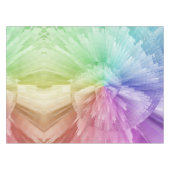 レインボー絞り染めカラフル羽 テーブルクロス (正面(横))