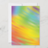 レインボー絞り染めキッズ1歳誕生日パーティー 招待状 (裏面)