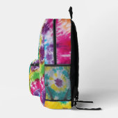 レインボー絞り染めパーソナライズされたカラフル プリントバックパック (右)