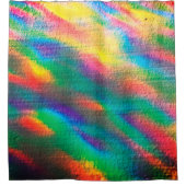 レインボー絞り染めヒッピボホサマービーチハウストリップ シャワーカーテン (正面)