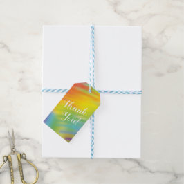 レインボー絞り染めベビーシャワー ギフトタグ