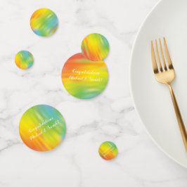 レインボー絞り染めベビーシャワー コンフェッティ