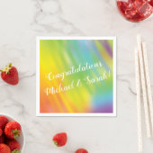 レインボー絞り染めベビーシャワー スタンダードカクテルナプキン (インサイチュ)