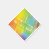 レインボー絞り染めベビーシャワー スタンダードカクテルナプキン (角)