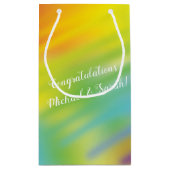 レインボー絞り染めベビーシャワー スモールペーパーバッグ (裏面)