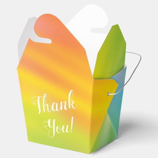 レインボー絞り染めベビーシャワー フェイバーボックス (オープン)