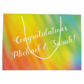 レインボー絞り染めベビーシャワー ラージペーパーバッグ (裏面)