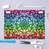 レインボー絞り染めマンダラスターバースデーパーティー 薄葉紙 (クラフト)