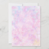 レインボー絞り染め誕生日パーティーの招待 招待状 (裏面)