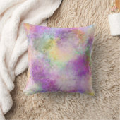 レインボー絞り染め クッション (ブランケット)
