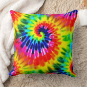 レインボー絞り染め クッション (ブランケット)
